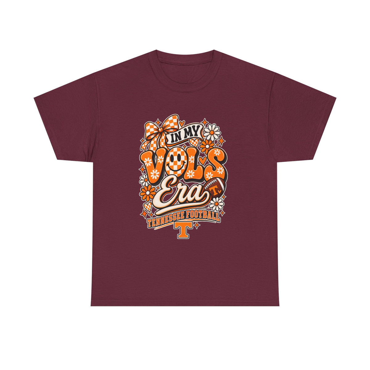 Vols Era T-Shirt — Tennessee Football Retro Floral Tee