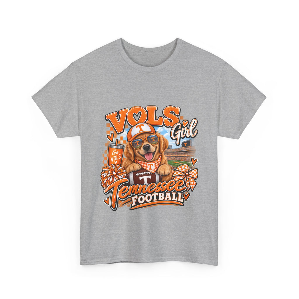 Tennessee Vols Football Tee — "Vols Girl" Dog Mascot Game Day Shirt
