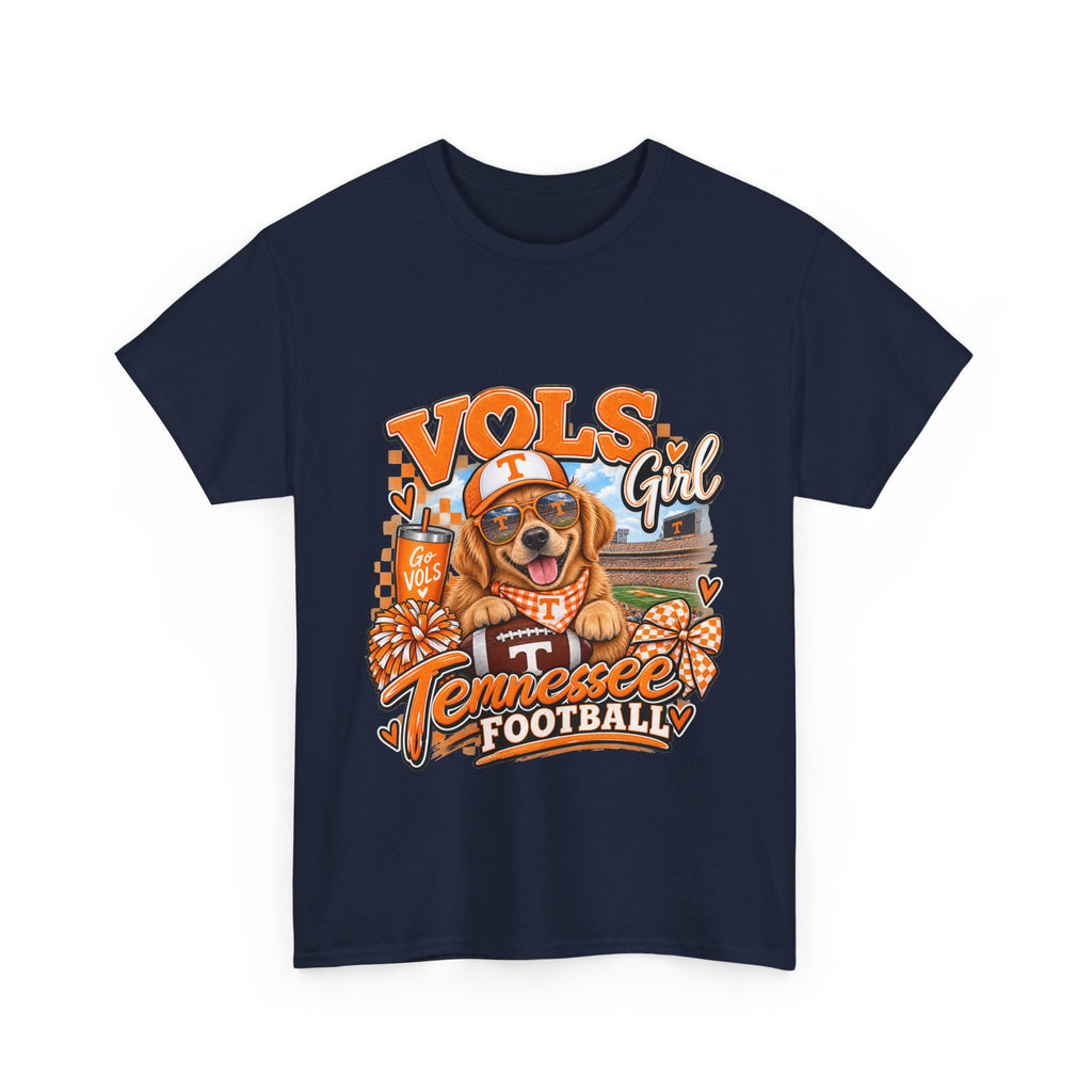Tennessee Vols Football Tee — "Vols Girl" Dog Mascot Game Day Shirt