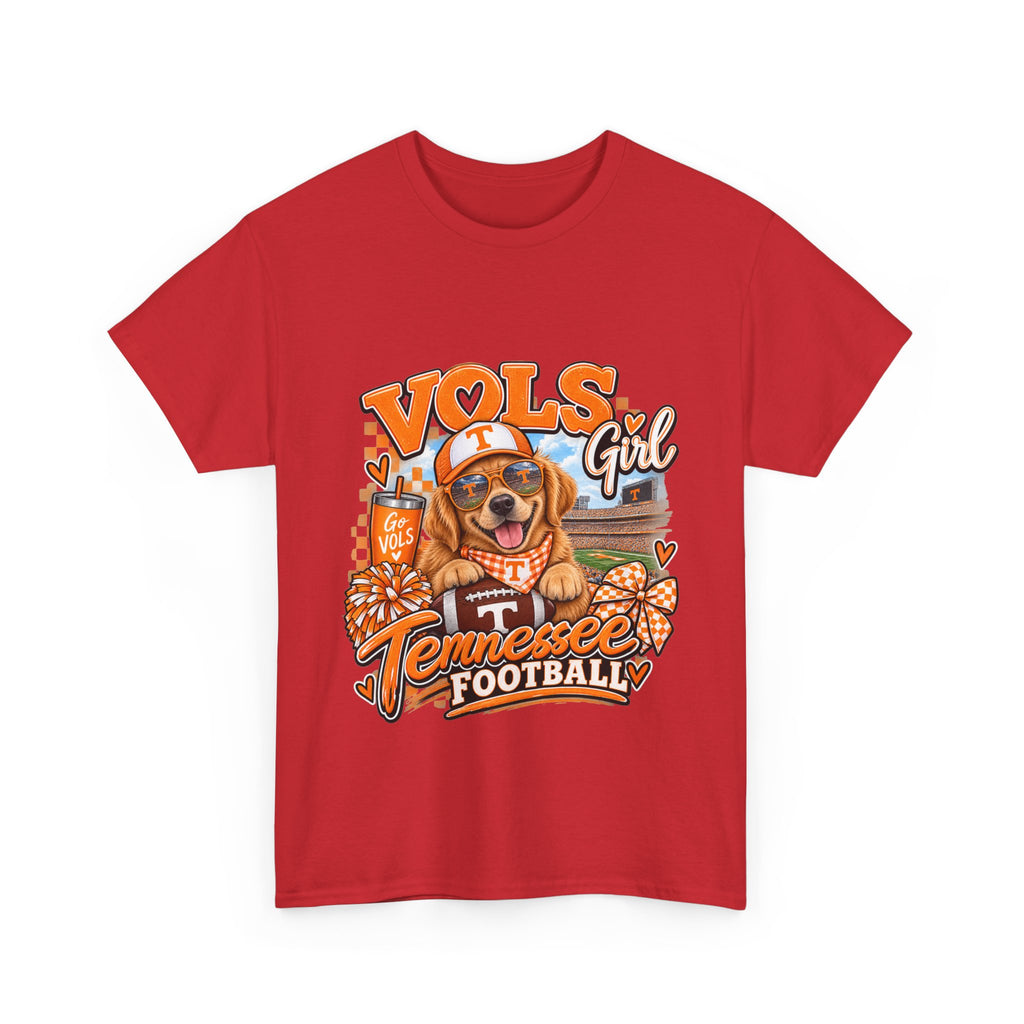 Tennessee Vols Football Tee — "Vols Girl" Dog Mascot Game Day Shirt