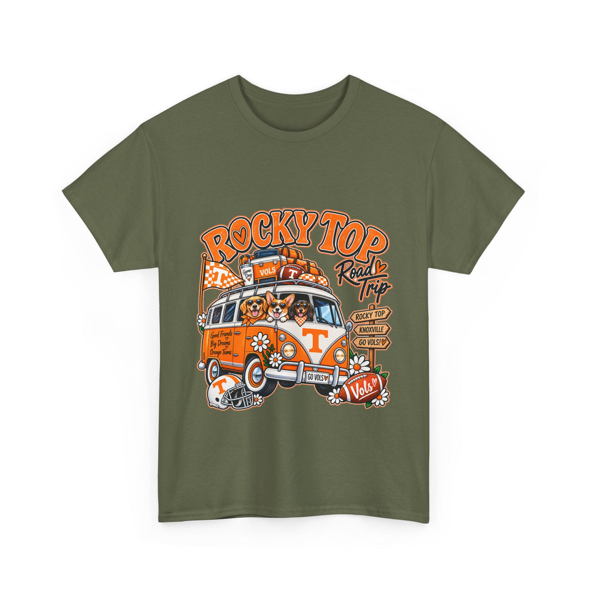 Rocky Top Road Trip T-Shirt — Vintage Tennessee Camper Van Tee