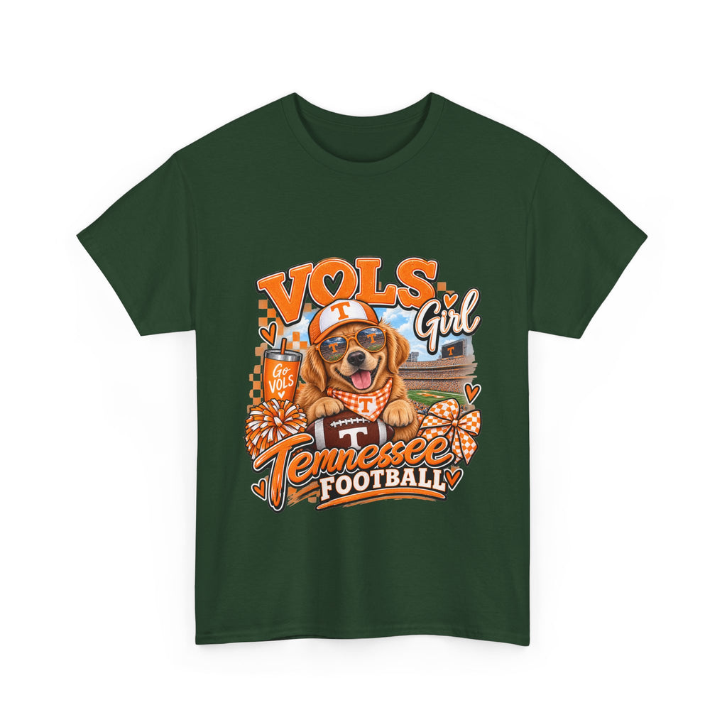 Tennessee Vols Football Tee — "Vols Girl" Dog Mascot Game Day Shirt