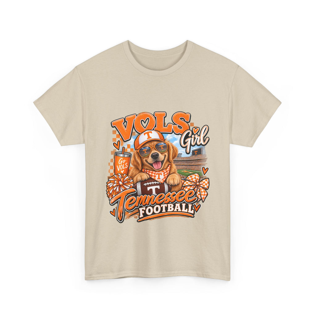 Tennessee Vols Football Tee — "Vols Girl" Dog Mascot Game Day Shirt