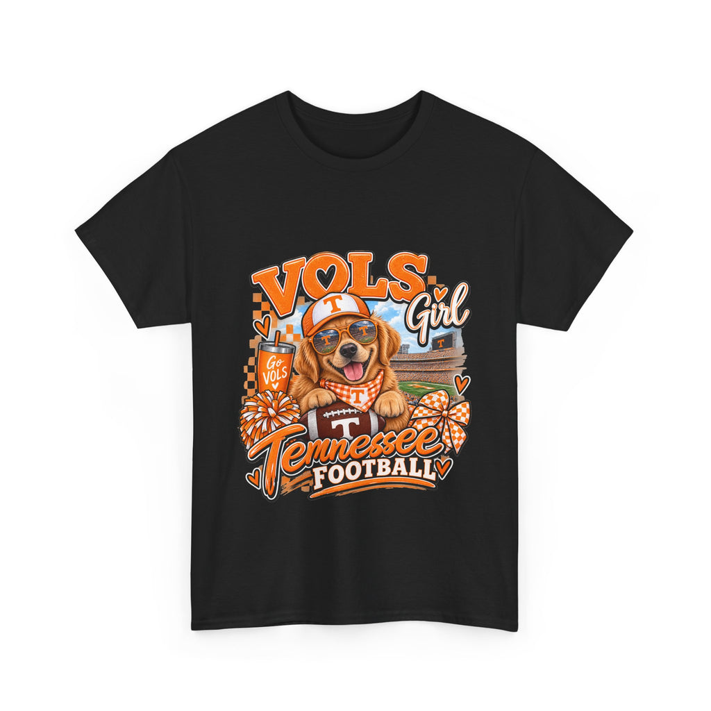 Tennessee Vols Football Tee — "Vols Girl" Dog Mascot Game Day Shirt
