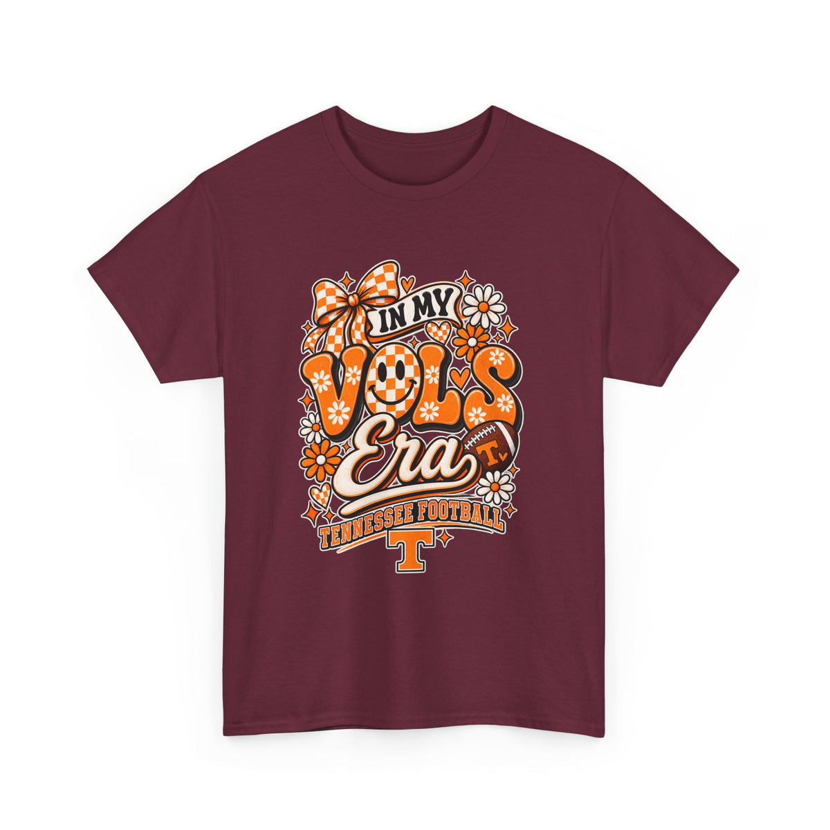 Vols Era T-Shirt — Tennessee Football Retro Floral Tee