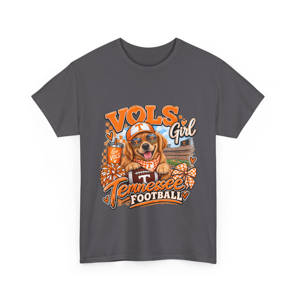 Tennessee Vols Football Tee — "Vols Girl" Dog Mascot Game Day Shirt