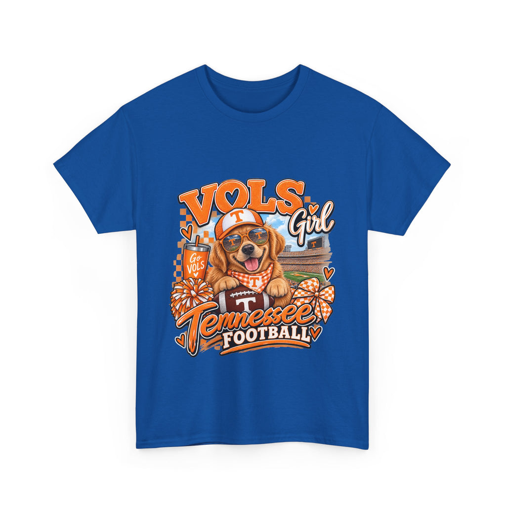 Tennessee Vols Football Tee — "Vols Girl" Dog Mascot Game Day Shirt
