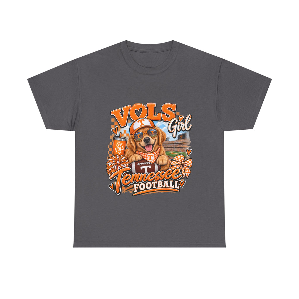 Tennessee Vols Football Tee — "Vols Girl" Dog Mascot Game Day Shirt