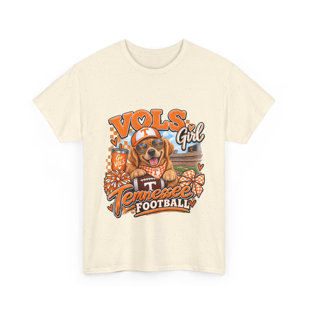 Tennessee Vols Football Tee — "Vols Girl" Dog Mascot Game Day Shirt