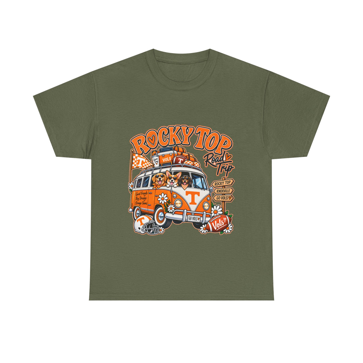 Rocky Top Road Trip T-Shirt — Vintage Tennessee Camper Van Tee