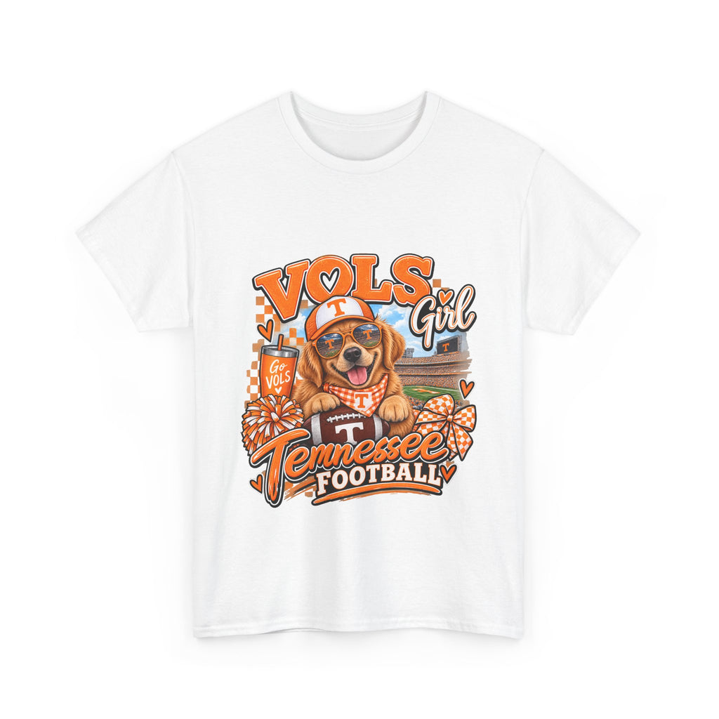 Tennessee Vols Football Tee — "Vols Girl" Dog Mascot Game Day Shirt